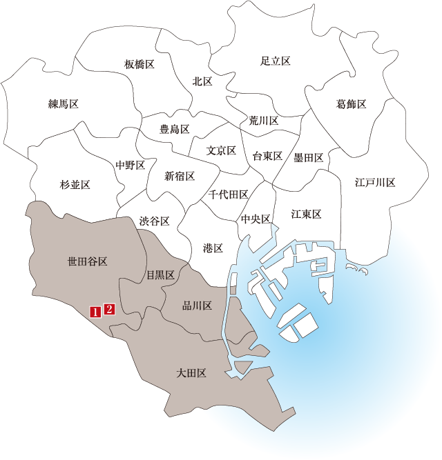 城南エリア地図