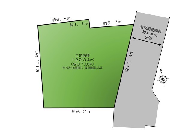 地型図 更地渡し